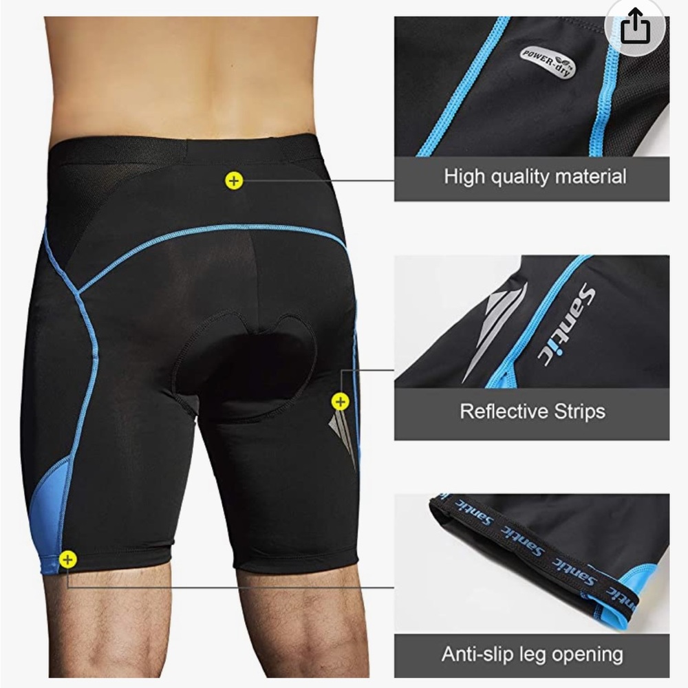 NWT Santic Cycling Shorts Padded - Picture 4 of 8